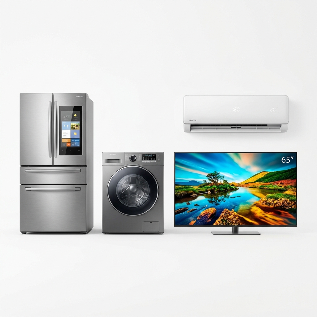 Variedad de electrodomésticos y equipos para el hogar