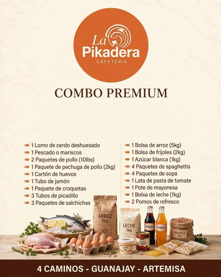 Combo de comida de La Pikadera con carnes, granos y más